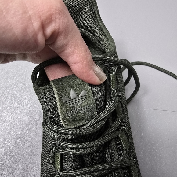 Adidas Tubular Shadow Olive Green Running Shoes Size 6.5 - Picture 9 of 10